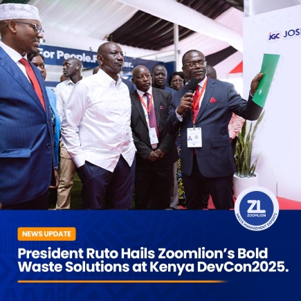 President Ruto hails Zoomlion’s bold waste solutions at Kenya DevCon2025