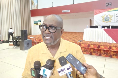 Professor H. Kwasi Prempeh, Chairman of the Committee, speaking to journalists after the engagement Professor H. Kwasi Prempeh, Chairman of the Committee, speaking to journalists after the engagement