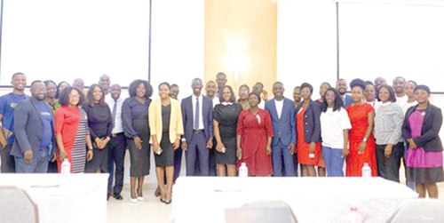 The insurance brokers and bank representatives after the conference