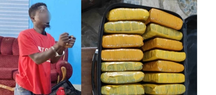 Man arrested with 66 parcels of suspected Indian hemp in tricycle at Samreboi