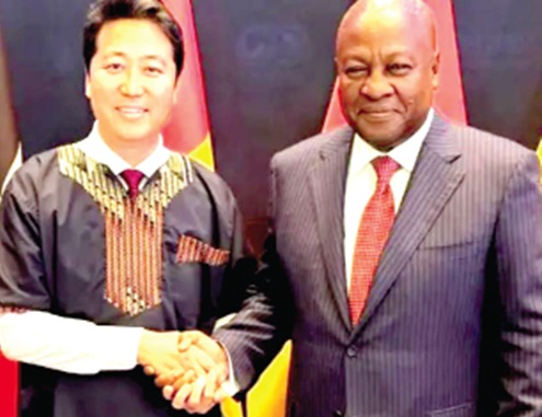 Kojo Choi with President John Mahama Kojo Choi with President John Mahama