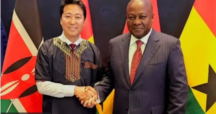 Kojo Choi with President John Mahama