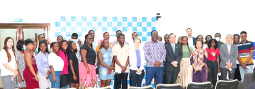 Some Japanese officials and participants after the lecture