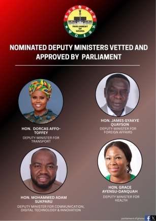 Parliament approves four Deputy Ministers after consensus report Parliament approves four Deputy Ministers after consensus report