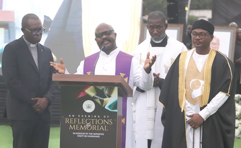 Some members of the clergy leading a prayer session