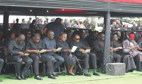 Some ministers of state at the service