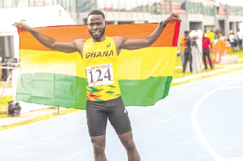 • Edwin Gadayi — ready to fly Ghana’s flag at the competition • Edwin Gadayi — ready to fly Ghana’s flag at the competition
