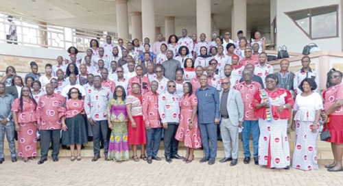 Professor George Kweku Toku Oduro (arrowed), Technical Advisor to the Minister for Education, with the participants in the conference Professor George Kweku Toku Oduro (arrowed), Technical Advisor to the Minister for Education, with the participants in the conference