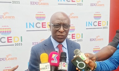 Prof. Kwame Akyeampong, Professor of International Education and Development, addressing the media Prof. Kwame Akyeampong, Professor of International Education and Development, addressing the media