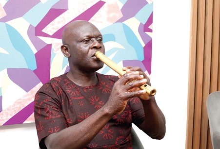 Nii Alabi Bortey, aka Suade, performing the new dirge, Ayekoo to wit Congratulations