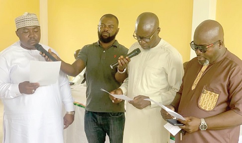 Haruna Mohammed Awal (left), MCE for Ayawaso North, inaugurating the councils Haruna Mohammed Awal (left), MCE for Ayawaso North, inaugurating the councils