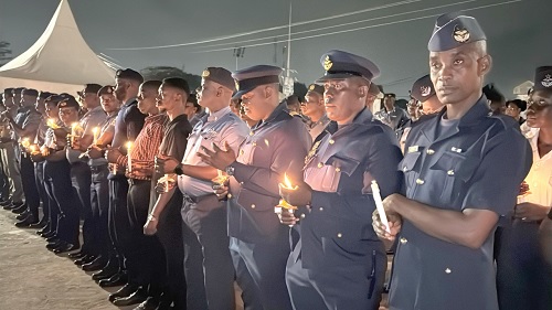 Some military officers and dignitaries holding a vigil at the Methodist Park at Sekondi, Western Region Some military officers and dignitaries holding a vigil at the Methodist Park at Sekondi, Western Region