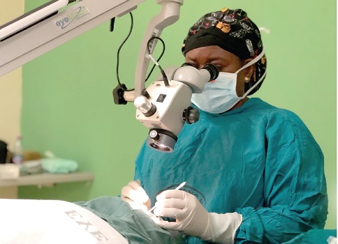 An ophthalmologist at work An ophthalmologist at work