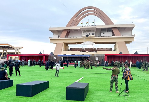 Preparations are underway for the state funeral of the helicopter crash victims. Pictures: ELVIS NII NOI DOWUONA Preparations are underway for the state funeral of the helicopter crash victims. Pictures: ELVIS NII NOI DOWUONA