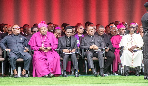 Some members of the clergy at the service