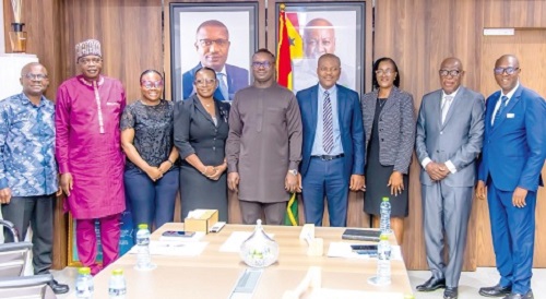 John Abdulai Jinapor (middle), Minister of Energy and Green Transition, with the board members of the Energy Commission after their inauguration. John Abdulai Jinapor (middle), Minister of Energy and Green Transition, with the board members of the Energy Commission after their inauguration.