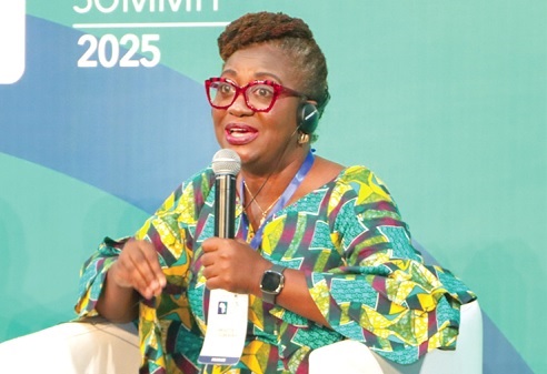 Brigette Dzogbenuku, 2020 Presidential Candidate, Progressive People's Party, speaking during a panel discussion. Picture: ELVIS NII NOI DOWUONA Brigette Dzogbenuku, 2020 Presidential Candidate, Progressive People's Party, speaking during a panel discussion. Picture: ELVIS NII NOI DOWUONA