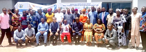 Mr Ahmed Ibrahim (seated middle) together with other dignataries and participants who attended the event Mr Ahmed Ibrahim (seated middle) together with other dignataries and participants who attended the event