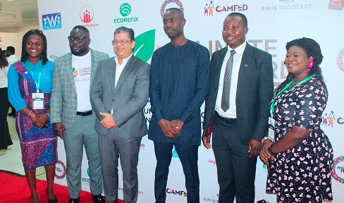 Kafui Prebbie (2nd from left), CEO, IMPLEMENTERS, with Rajiv Pradhan (3rd from left), Country Director, Swiss Contact, Victoria Beeko Danso (right), journalist, and other dignitaries. Picture: ERNEST KODZI Kafui Prebbie (2nd from left), CEO, IMPLEMENTERS, with Rajiv Pradhan (3rd from left), Country Director, Swiss Contact, Victoria Beeko Danso (right), journalist, and other dignitaries. Picture: ERNEST KODZI