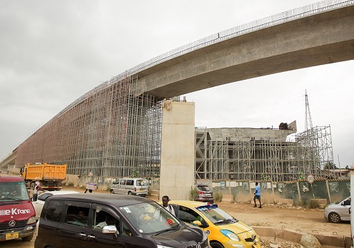 Ongoing construction works on the stretch Ongoing construction works on the stretch