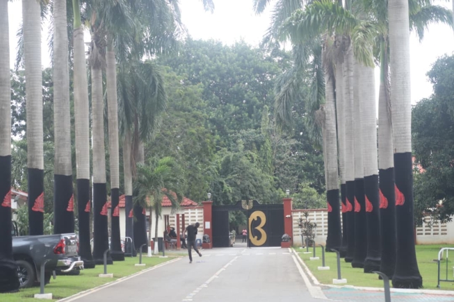 How the main entrance to the Manhyia Palace looked like on Tuesday. PICTURE BY EMMANUEL BAAH How the main entrance to the Manhyia Palace looked like on Tuesday. PICTURE BY EMMANUEL BAAH