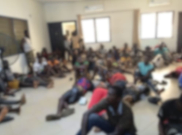 Some of the residents rounded up in the swoop