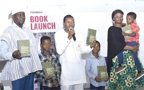 Prof. Jasper Ayelazuno (left), Co-author, and Prof. Abdulai Abdul Gafaru (3rd from left), Reviewer of the book; with the family of Dr Maxwell Akansina Aziabah, Co-author, during the launch of the book Prof. Jasper Ayelazuno (left), Co-author, and Prof. Abdulai Abdul Gafaru (3rd from left), Reviewer of the book; with the family of Dr Maxwell Akansina Aziabah, Co-author, during the launch of the book