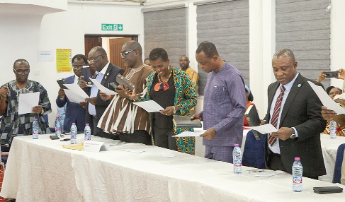Engineering Council of Ghana Technical Committee members being sworn in. Picture: CALEB VANDERPUYE Engineering Council of Ghana Technical Committee members being sworn in. Picture: CALEB VANDERPUYE