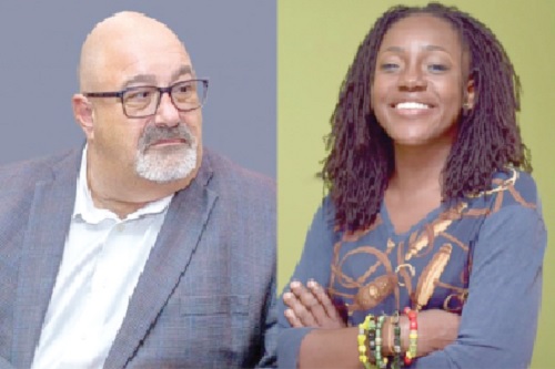 Senator Ken Schilz (left) and Alberta Nana Akyaa Akosa, Co-Executive Directors of GNEBCham Senator Ken Schilz (left) and Alberta Nana Akyaa Akosa, Co-Executive Directors of GNEBCham