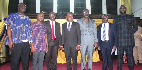 Prof. Samuel Nii Ardey Codjoe (middle), Provost, UG College of Education, with the celebrants. Picture: ERNEST KODZI Prof. Samuel Nii Ardey Codjoe (middle), Provost, UG College of Education, with the celebrants. Picture: ERNEST KODZI