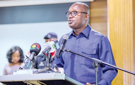 John Abu Jinapor (inset), Minister of Energy and Green Transition, addressing the conference