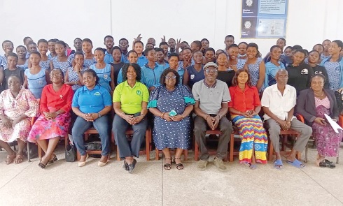 Students with the counsellors after the two-day session Students with the counsellors after the two-day session