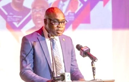 Prof. Stephen Mitchual, Vice-Chancellor of UEW, addressing attendees at the launch