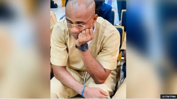 Baltasar Ebang Engonga, seen here in court in a photo posted on the vice-president's website, was suspected of harbouring presidential ambitions