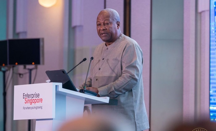 President John Mahama addressing their Singaporean business community President John Mahama addressing their Singaporean business community