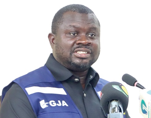  Albert Kwabena Dwumfour, President, GJA, addressing the media