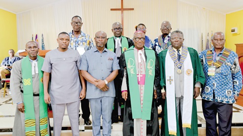 Officials of Appolonia City with the Lay Missionaries