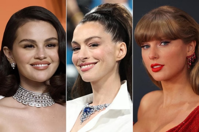 Meta created dozens of flirty chatbots with the names and likenesses of celebrities without their permission, including Selena Gomez, Anne Hathaway and Taylor Swift, pictured here at events. Composite image REUTERS/Danny Moloshok/Mario Anzuoni/Daniel Cole