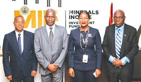 Justina Nelson (2nd from right) with Daniel Mahongo (2nd from left) and other officials from the Zamvian High Commission after the visit