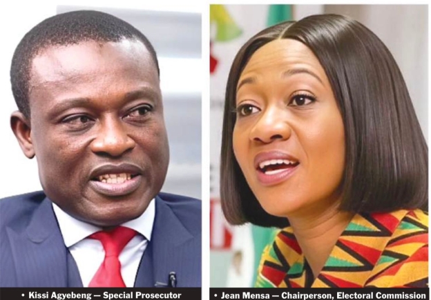 Kissi Agyebeng - Special Prosecutor (left) and Jean Mensah - Electoral Commission Chairperson