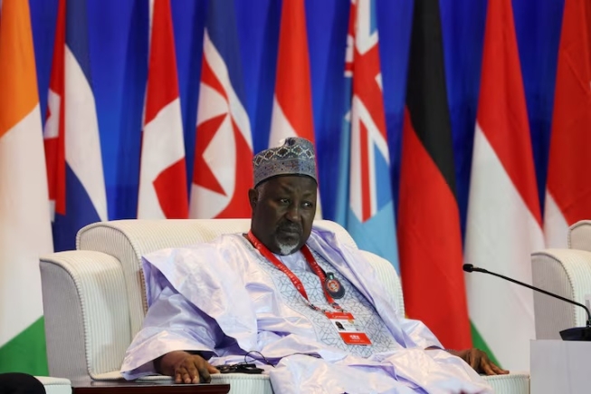 Nigerian Defence Minister Mohammed Badaru Abubakar attends the Beijing Xiangshan Forum in Beijing, China October 30, 2023. REUTERS/Florence Lo/Pool