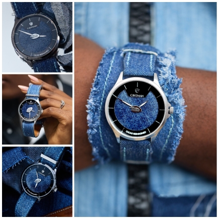Caveman and Cacao team up for eco-friendly denim watch collection