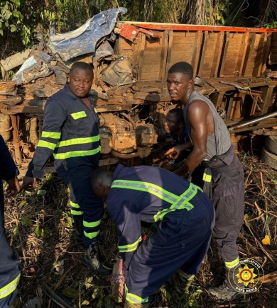 Driver dies in head-on collision after wrongful overtaking at Akrokerri Junction