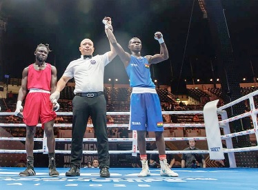 Ebenezer Ankrah — won his fight against Felix Mendes Junior