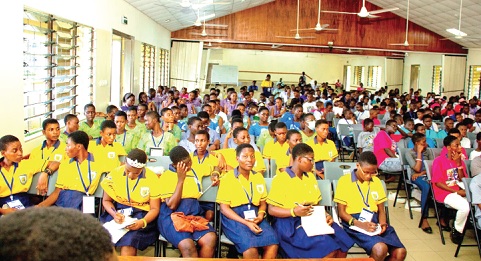 Some of the pupils and students at the summit