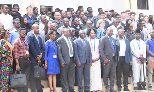 Participants after the opening session of the 19th International Conference on Advanced Materials in Accra. Picture: SAMUEL TEI ADANO