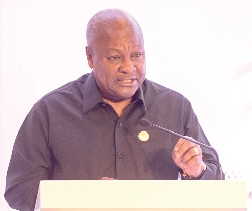 President John Dramani Mahama delivering his address at the Doha Forum on Education as Justice in Times of Crisis