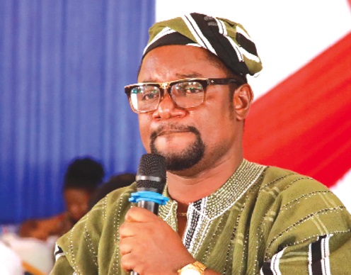 Fred Kwasi Agbenyo addressing the participants in the ceremony