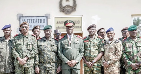 The new leadership of Guinea-Bissau poses for the cameras, as the junta officially takes over amid many lingering questionsThe new leadership of Guinea-Bissau poses for the cameras, as the junta officially takes over amid many lingering questions