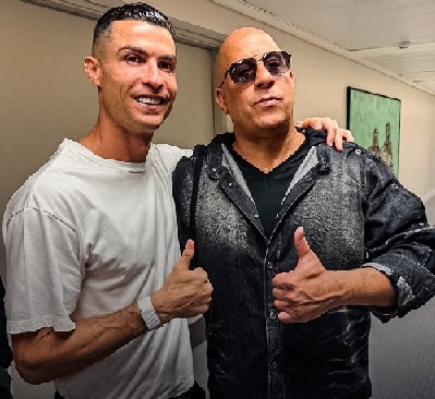 Vin Diesel (right) shared the news on Instagram on Friday after meeting Ronaldo in Saudi Arabia